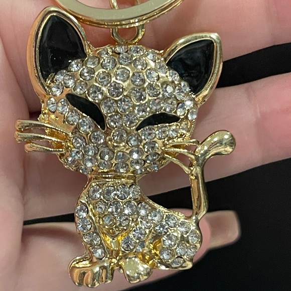 BAG CHARM  Cat black & white - Picture 2 of 7